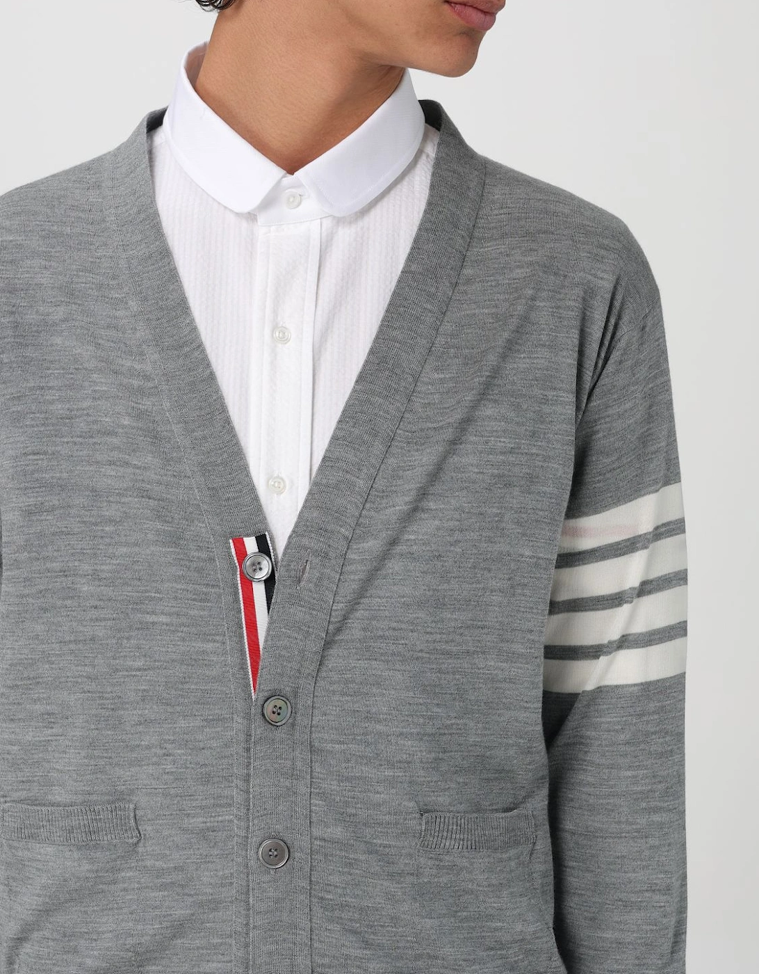 Four Stripe Cardigan Sweater