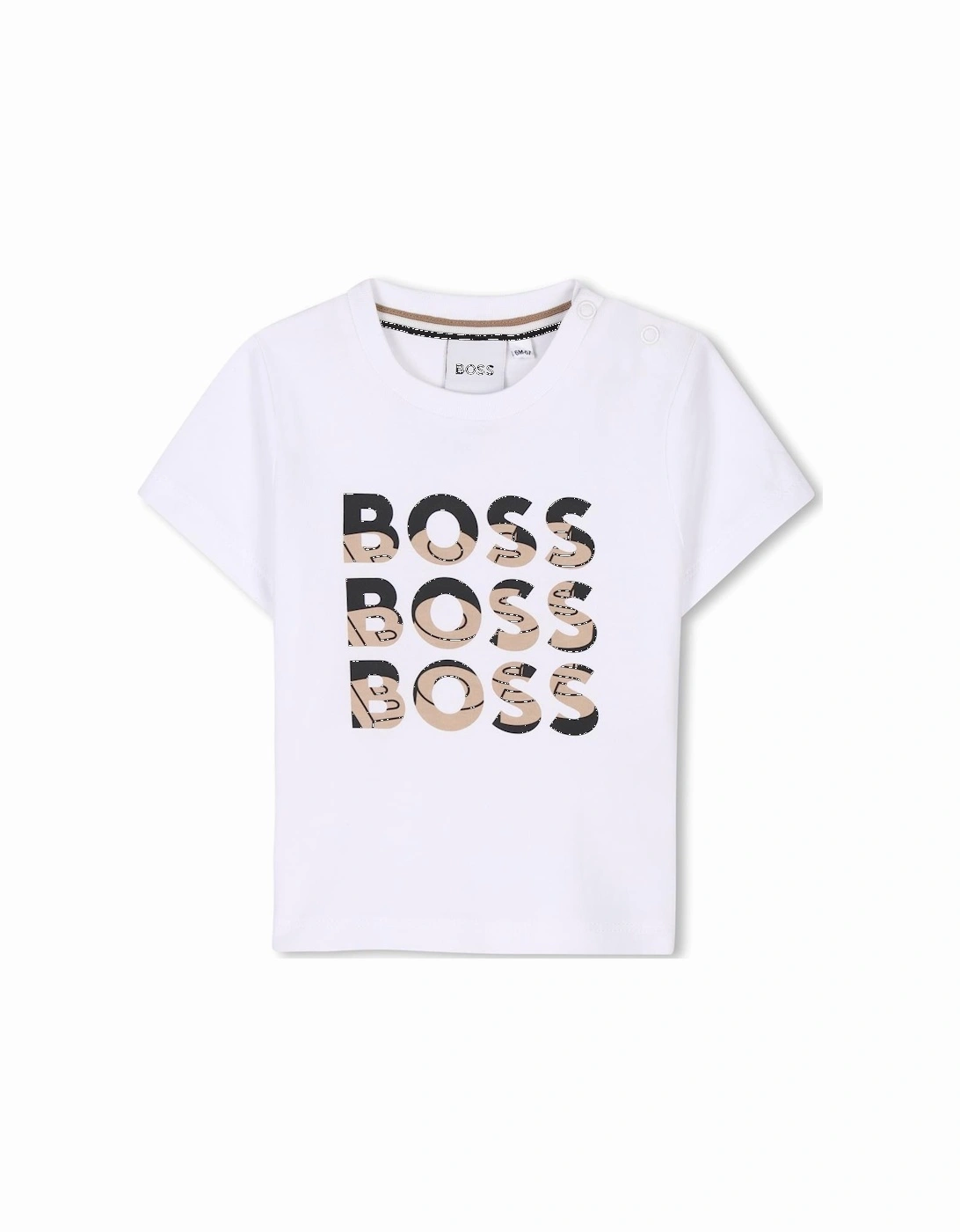 BOSS BOY BABY/TODDLER WHITE T SHIRT J52113