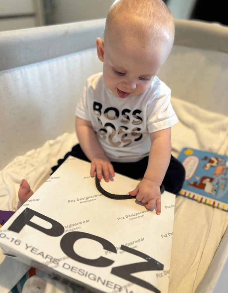 BOSS BOY BABY/TODDLER WHITE T SHIRT J52113