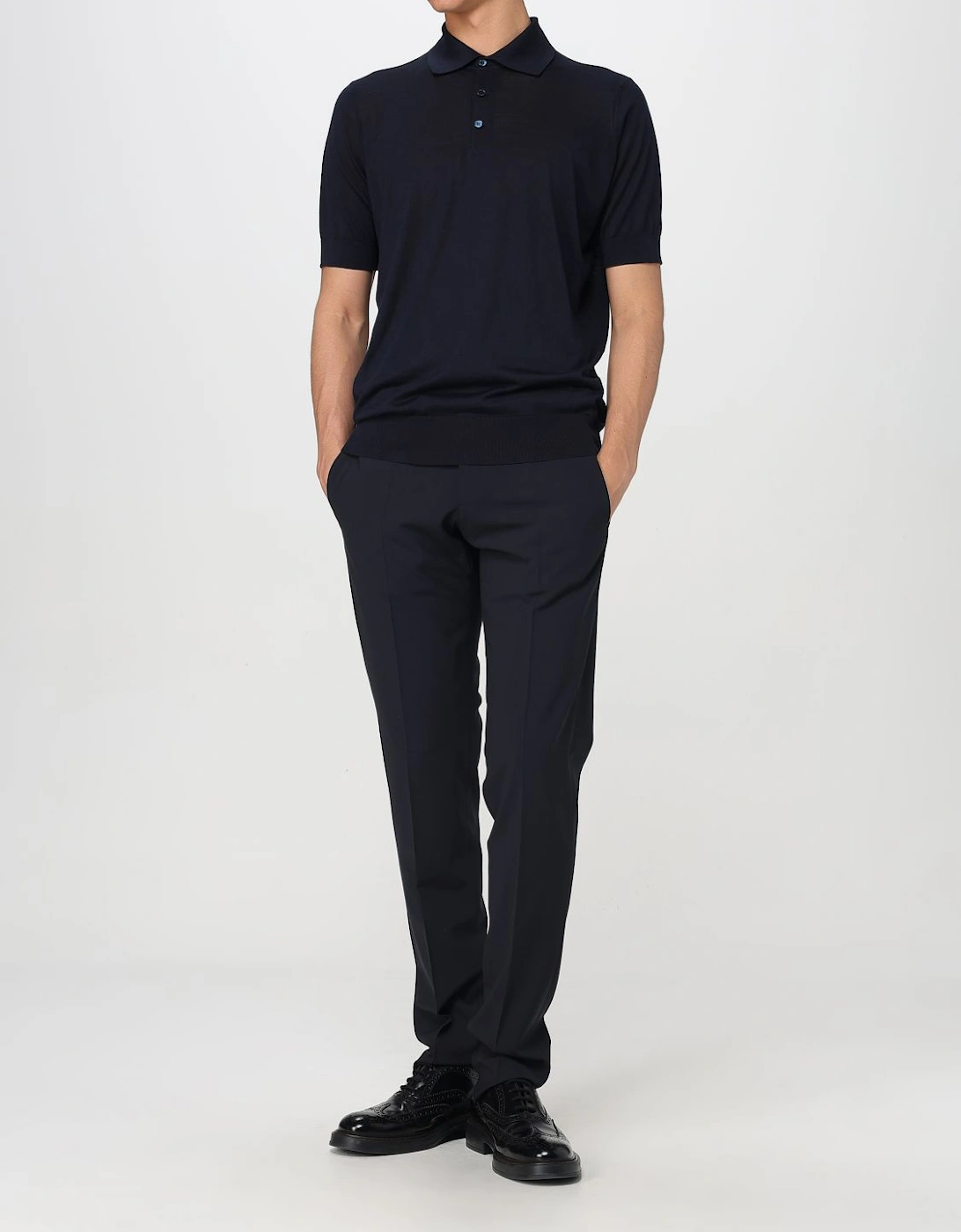 Cashmere Polo Shirt Short Sleeve
