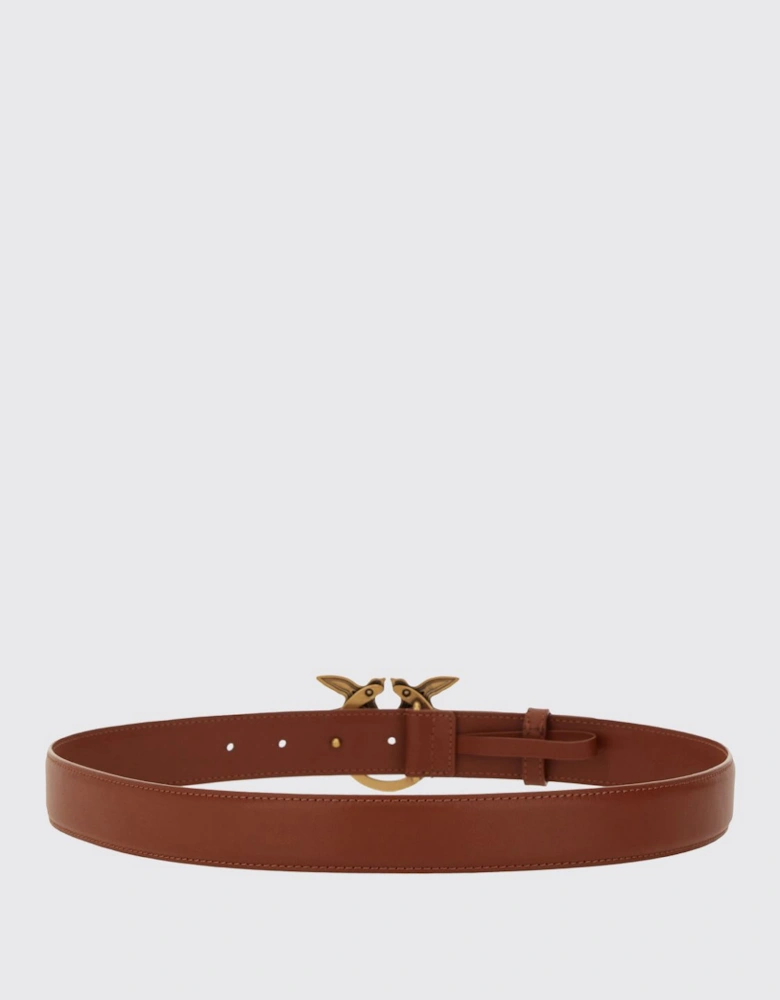 Love Birds Leather Belt Buckle