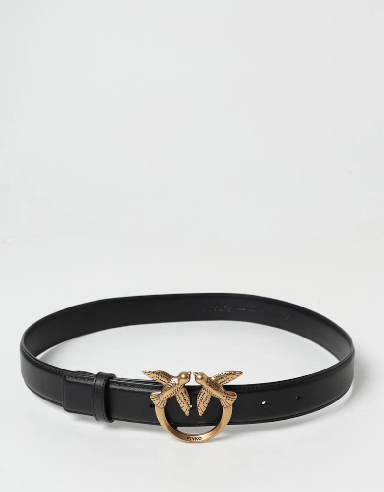 Love Birds Leather Belt Buckle