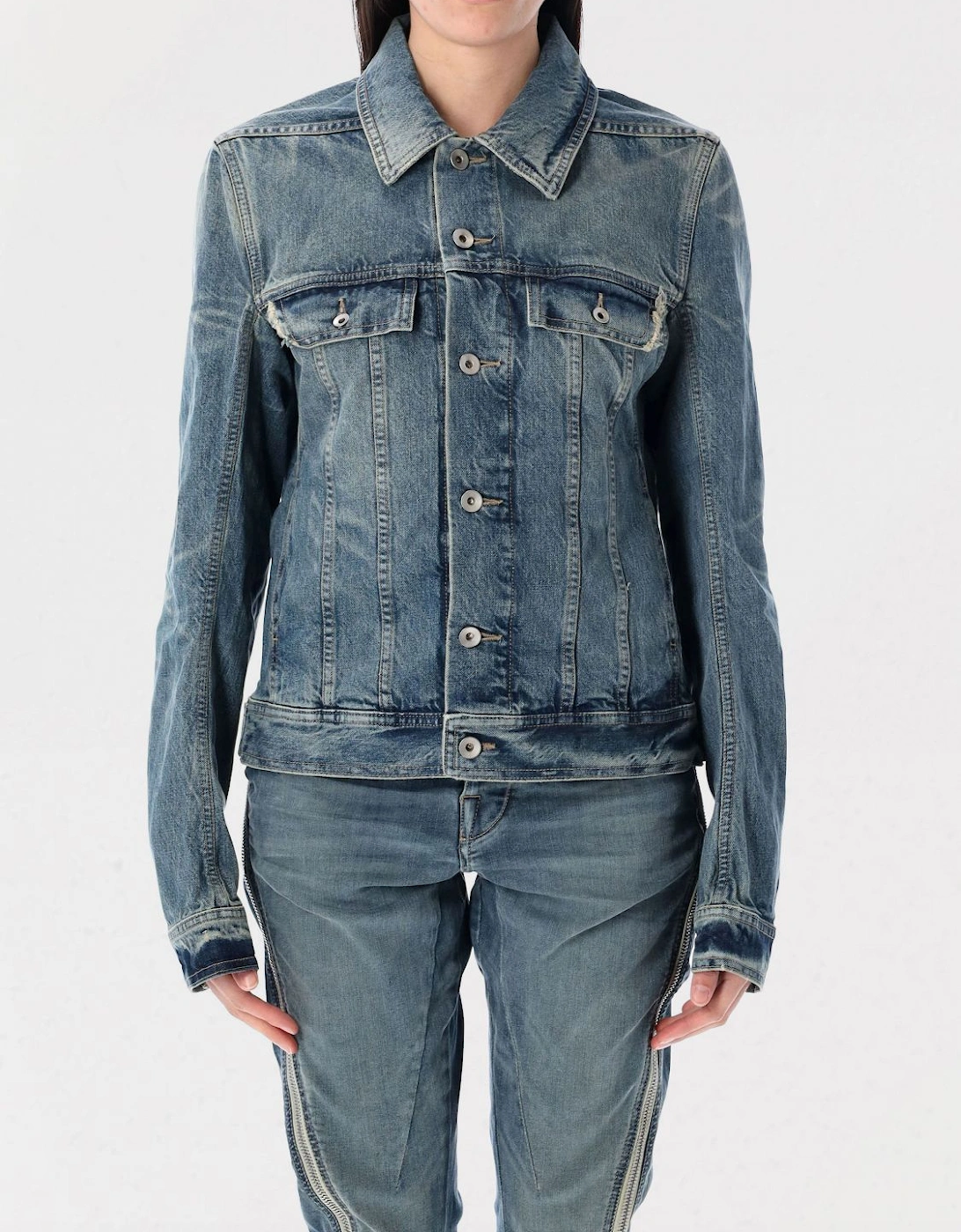 Denim Jacket Distressed Detail, 4 of 3