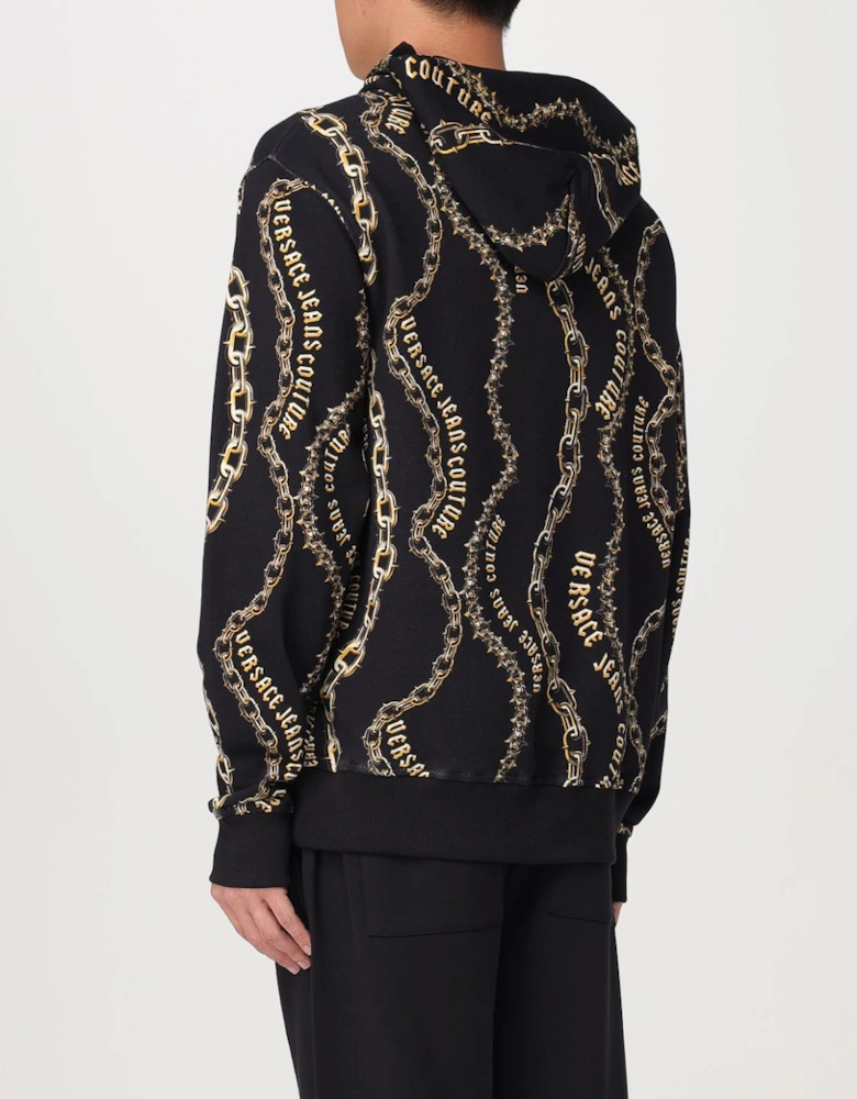 Chain Print Hoodie Sweatshirt