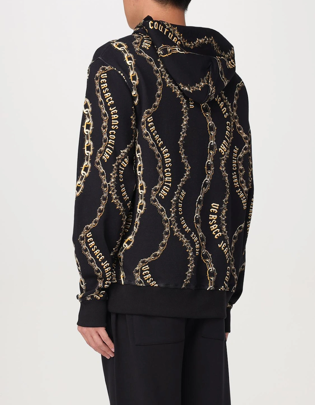 Chain Print Hoodie Sweatshirt