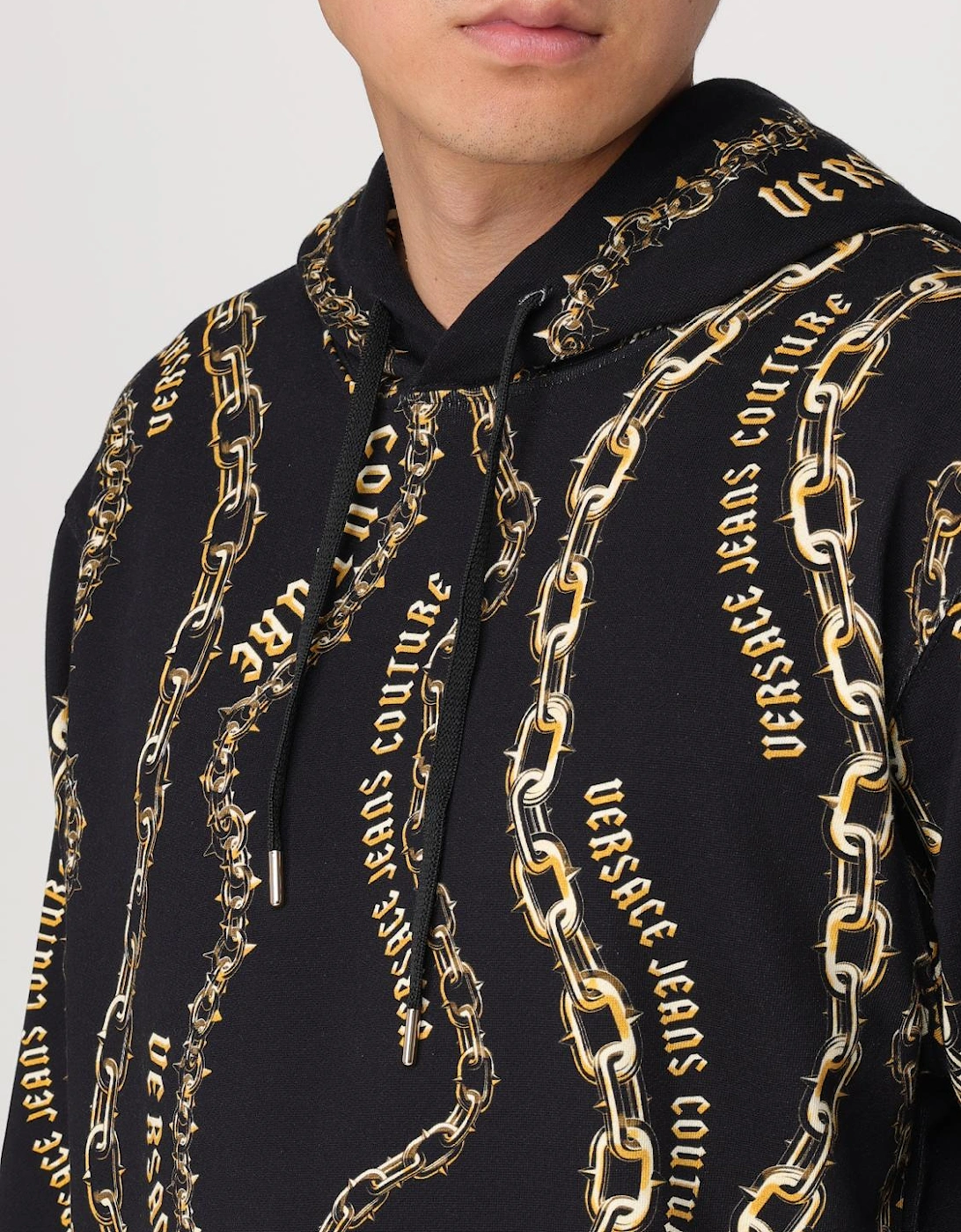 Chain Print Hoodie Sweatshirt