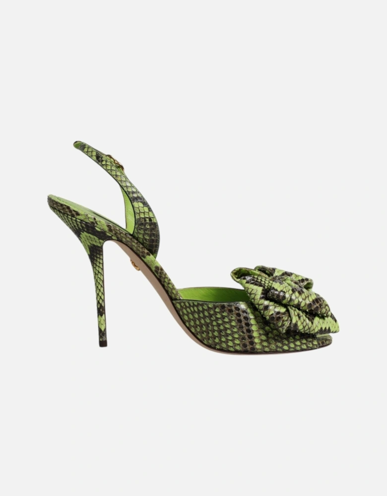 Animal Print High Heel Sandals Women - Green