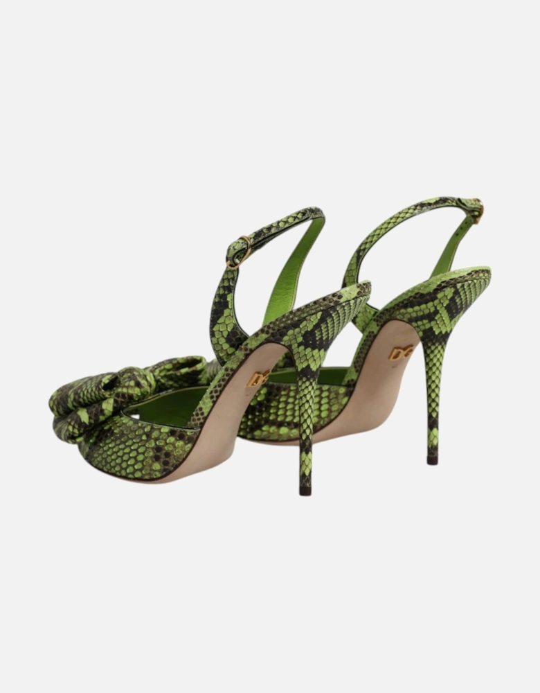 Animal Print High Heel Sandals Women - Green
