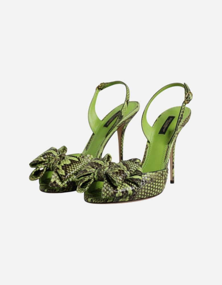 Animal Print High Heel Sandals Women - Green