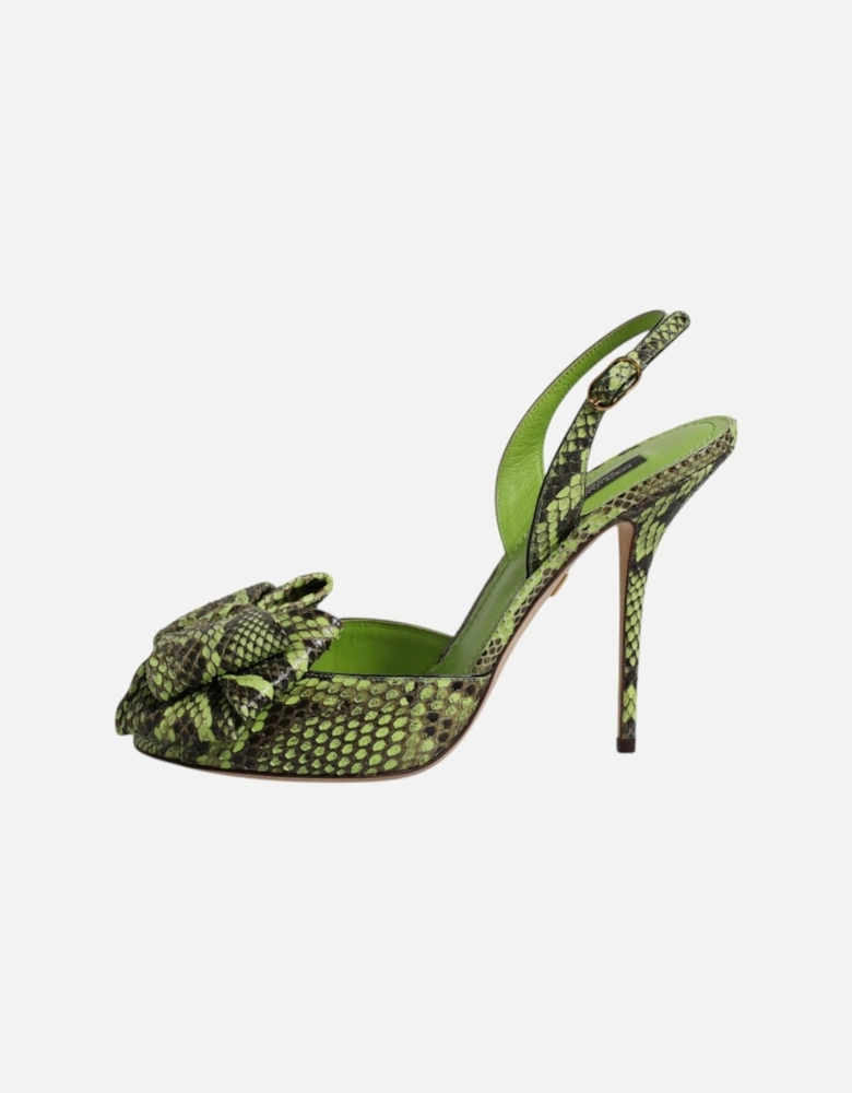 Animal Print High Heel Sandals Women - Green