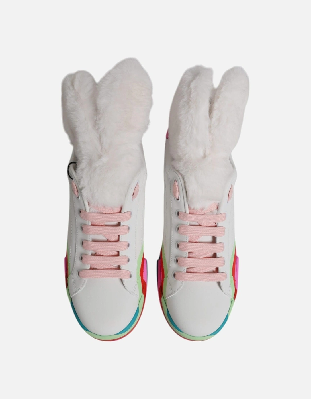 Low Top Leather Sneakers with Logo Detailing Women - Multicolor