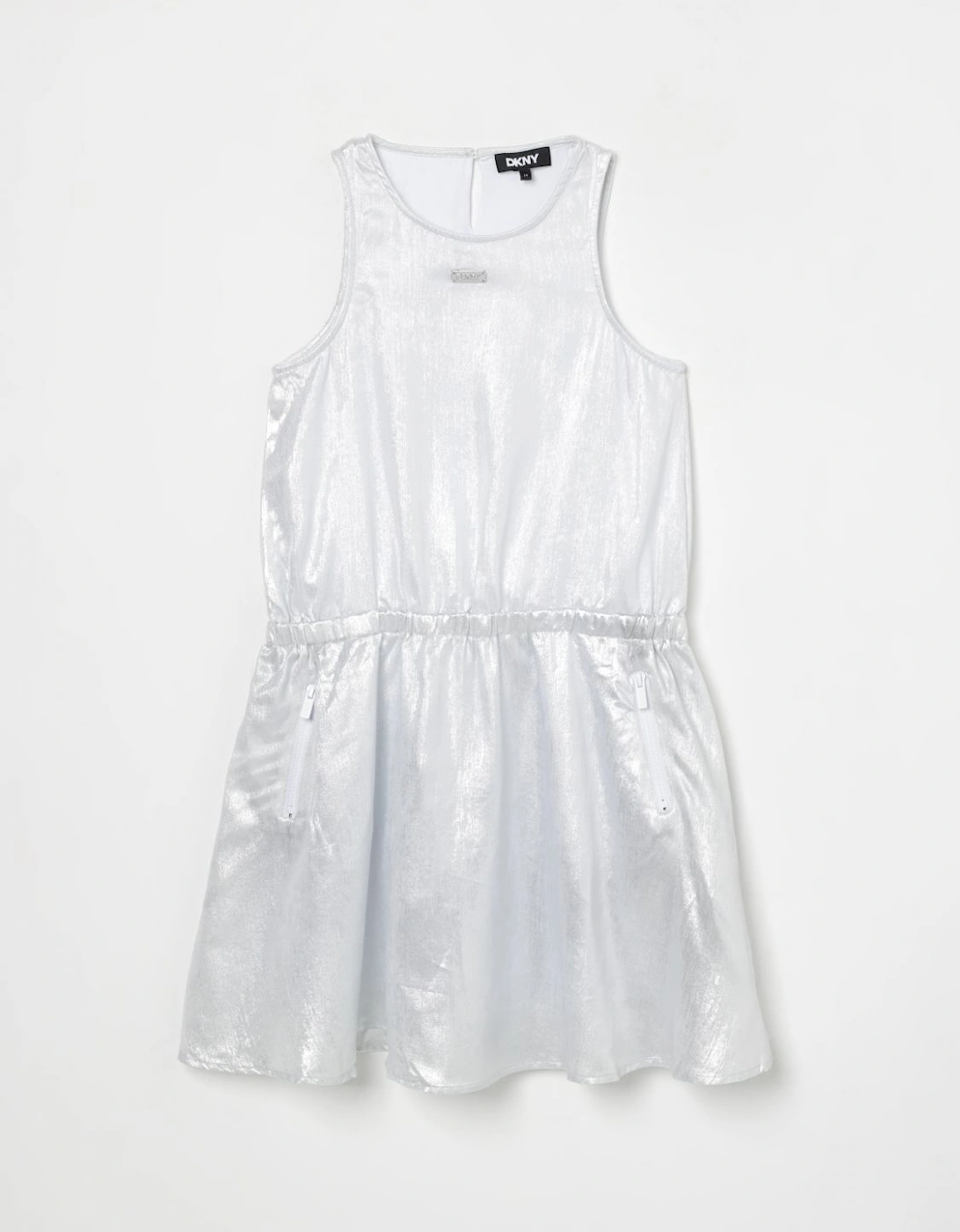 Metallic Sleeveless Dress with Pockets, 3 of 2
