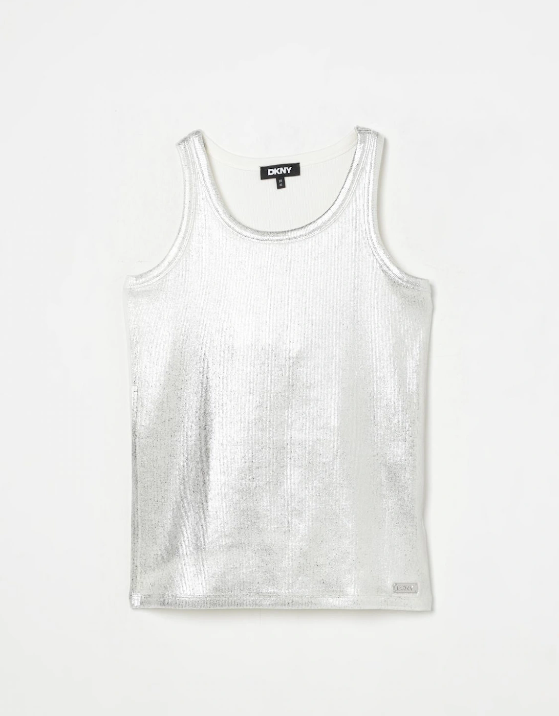 Metallic Ribbed Sleeveless Top, 3 of 2