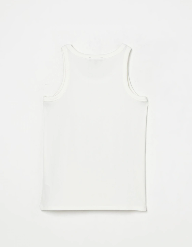 Metallic Ribbed Sleeveless Top