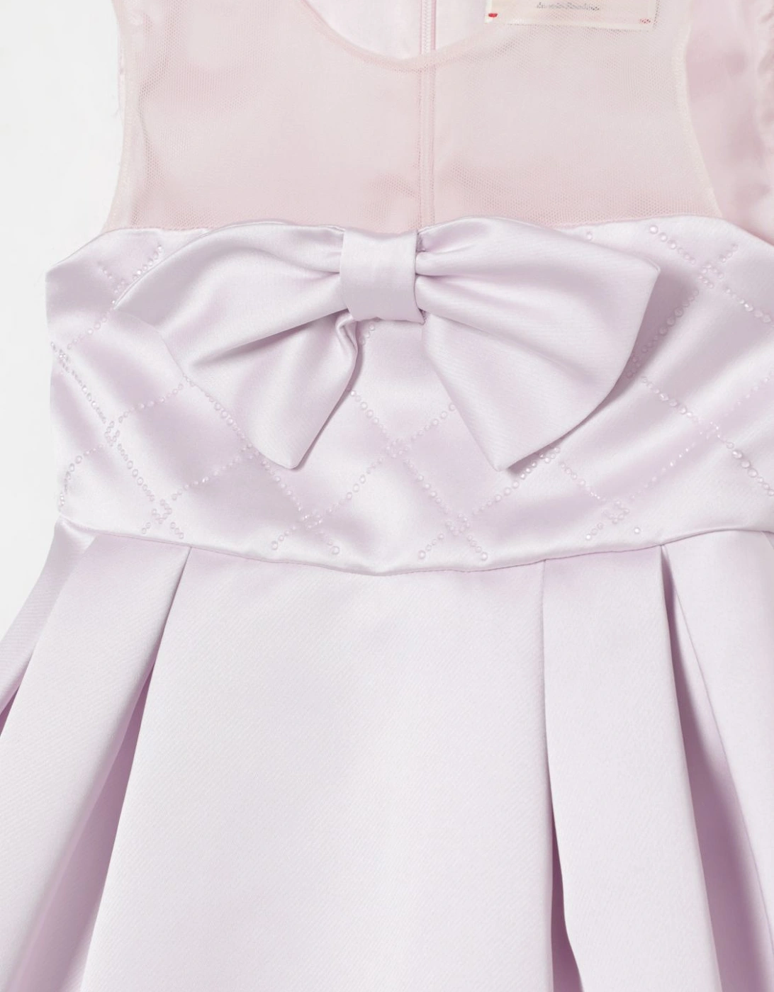 Girls Satin Bow Dress