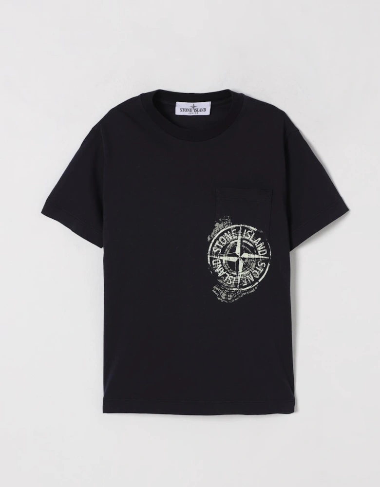 Junior Pocket Tee Distressed Logo