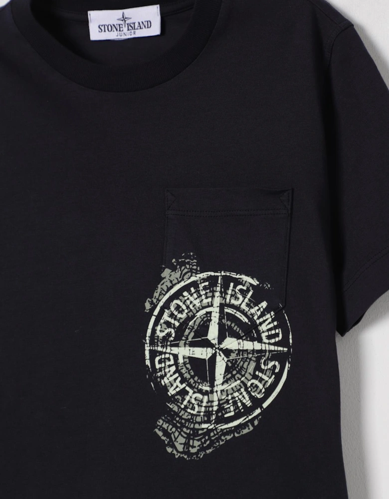 Junior Pocket Tee Distressed Logo