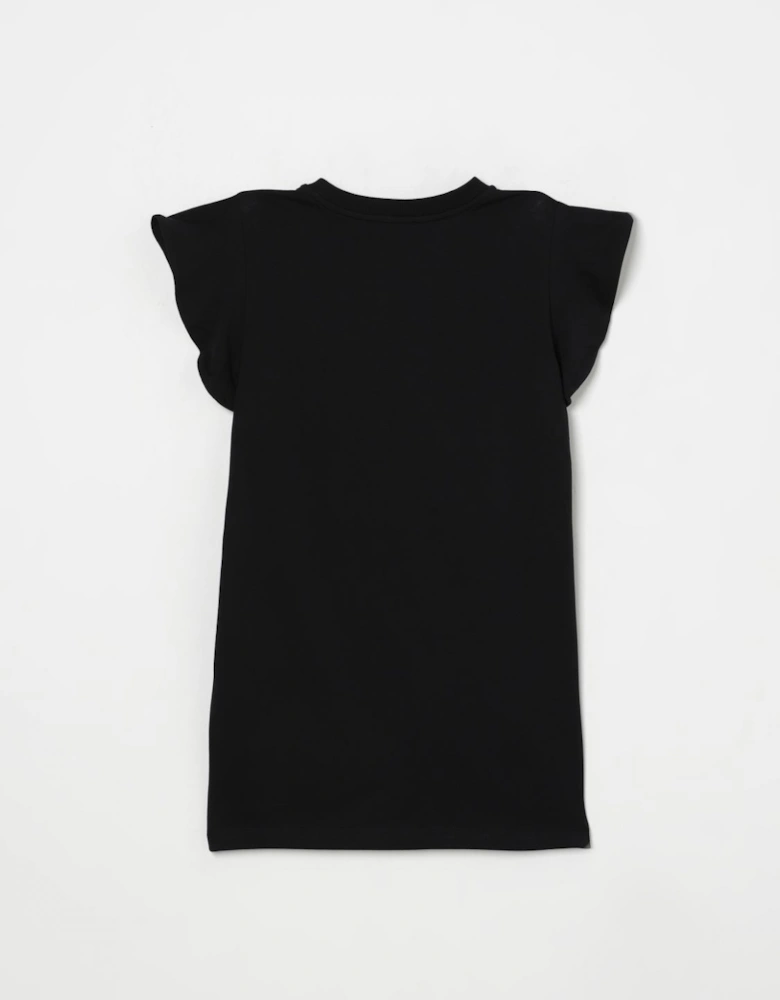Girls Short Sleeve Teddy Graphic Dress
