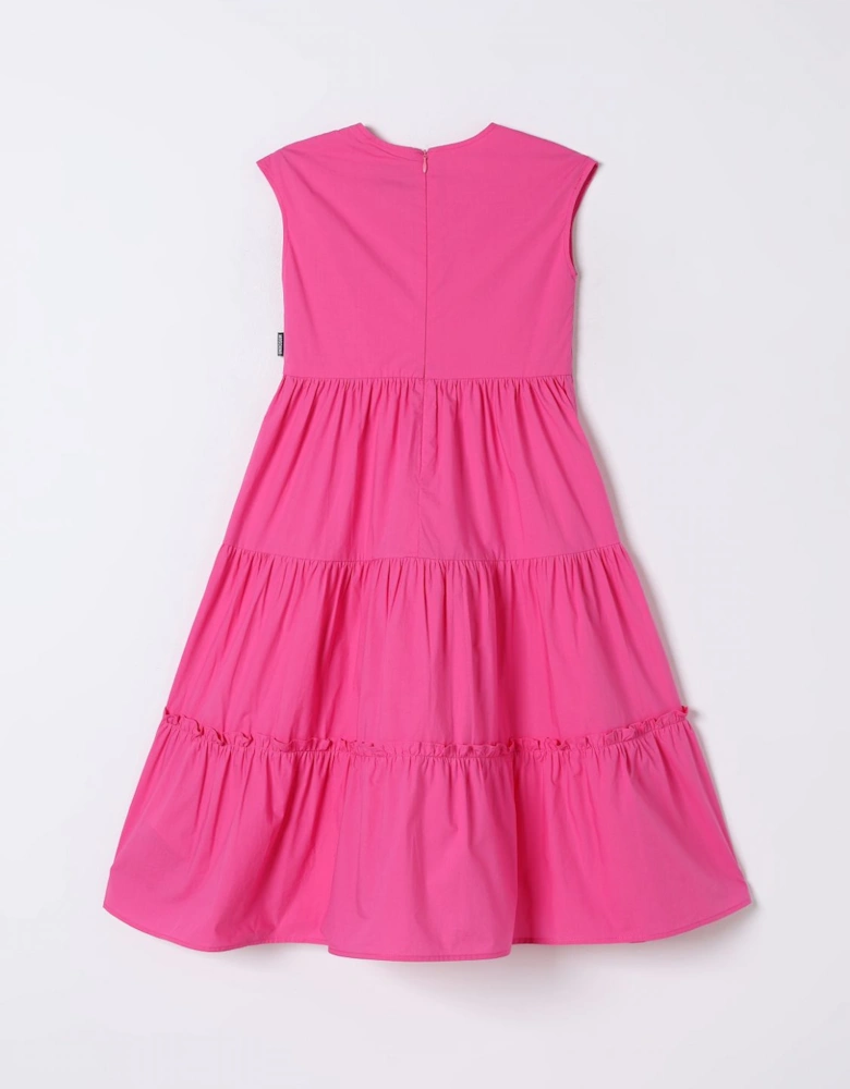 Tiered Cotton Dress Teddy Bear