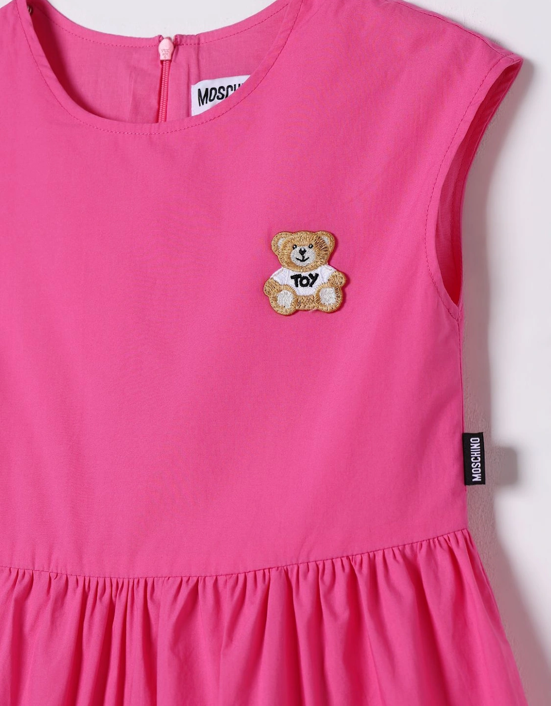 Tiered Cotton Dress Teddy Bear