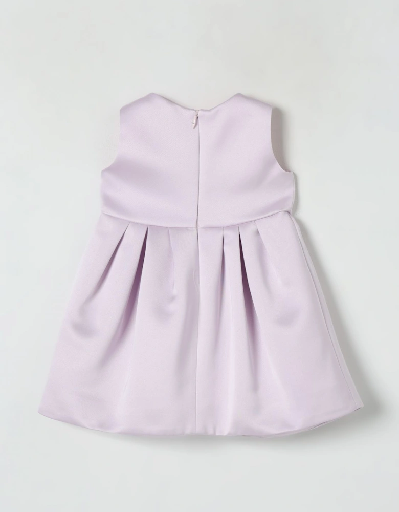 Girls Satin Bow Dress
