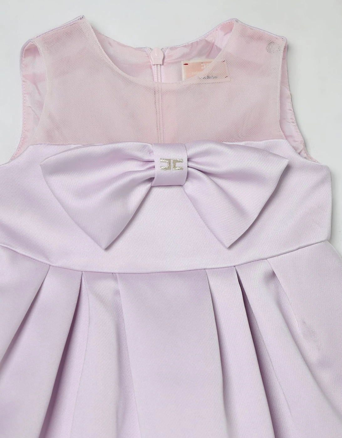 Girls Satin Bow Dress