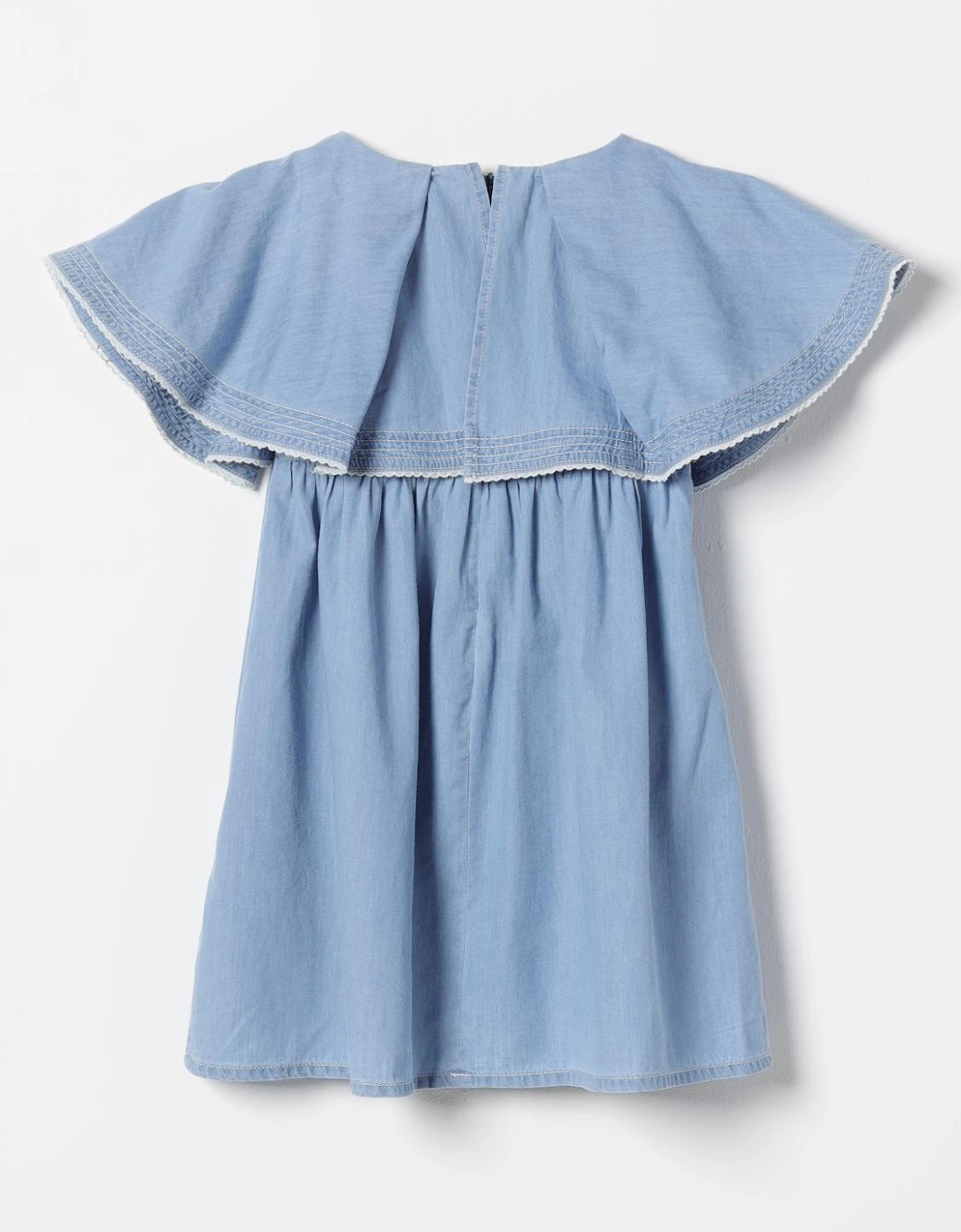 Denim Dress Cape Sleeves