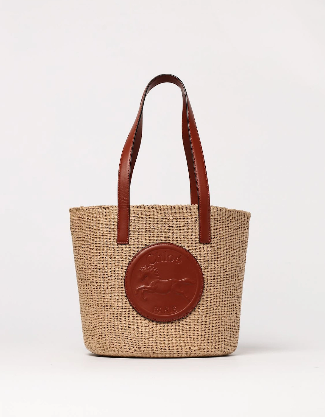Woody Small Tote Raffia Leather, 7 of 6