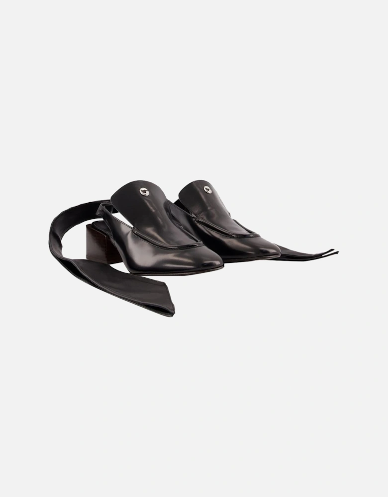 Leather Block Heel Slingback