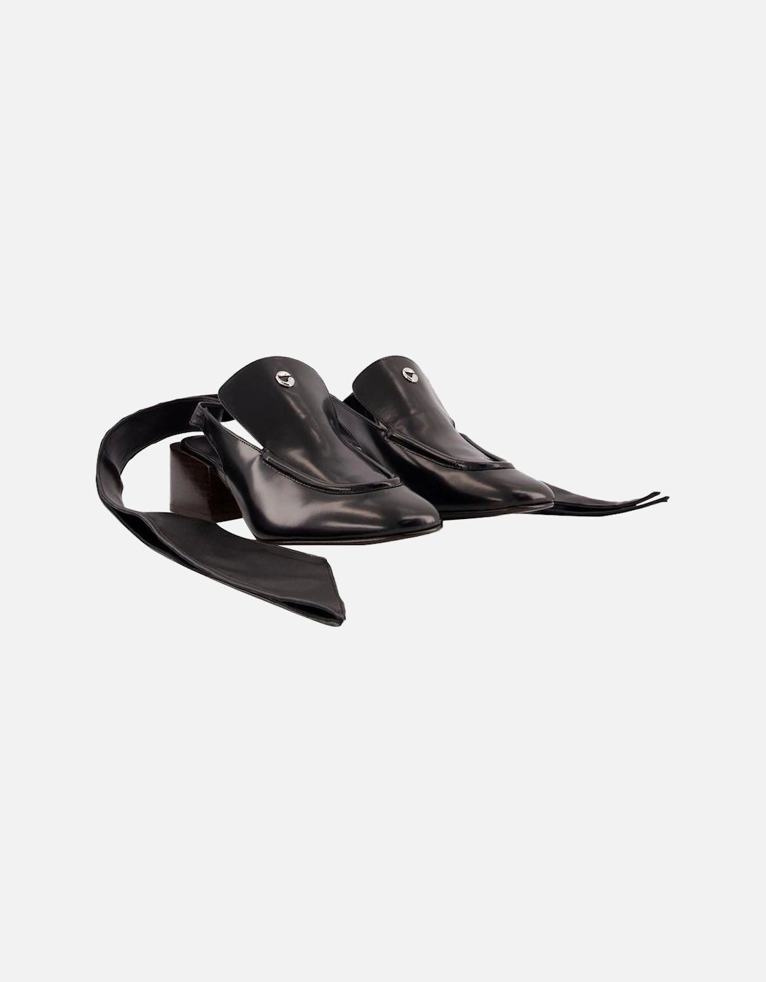 Leather Block Heel Slingback