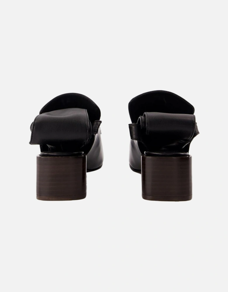 Leather Block Heel Slingback