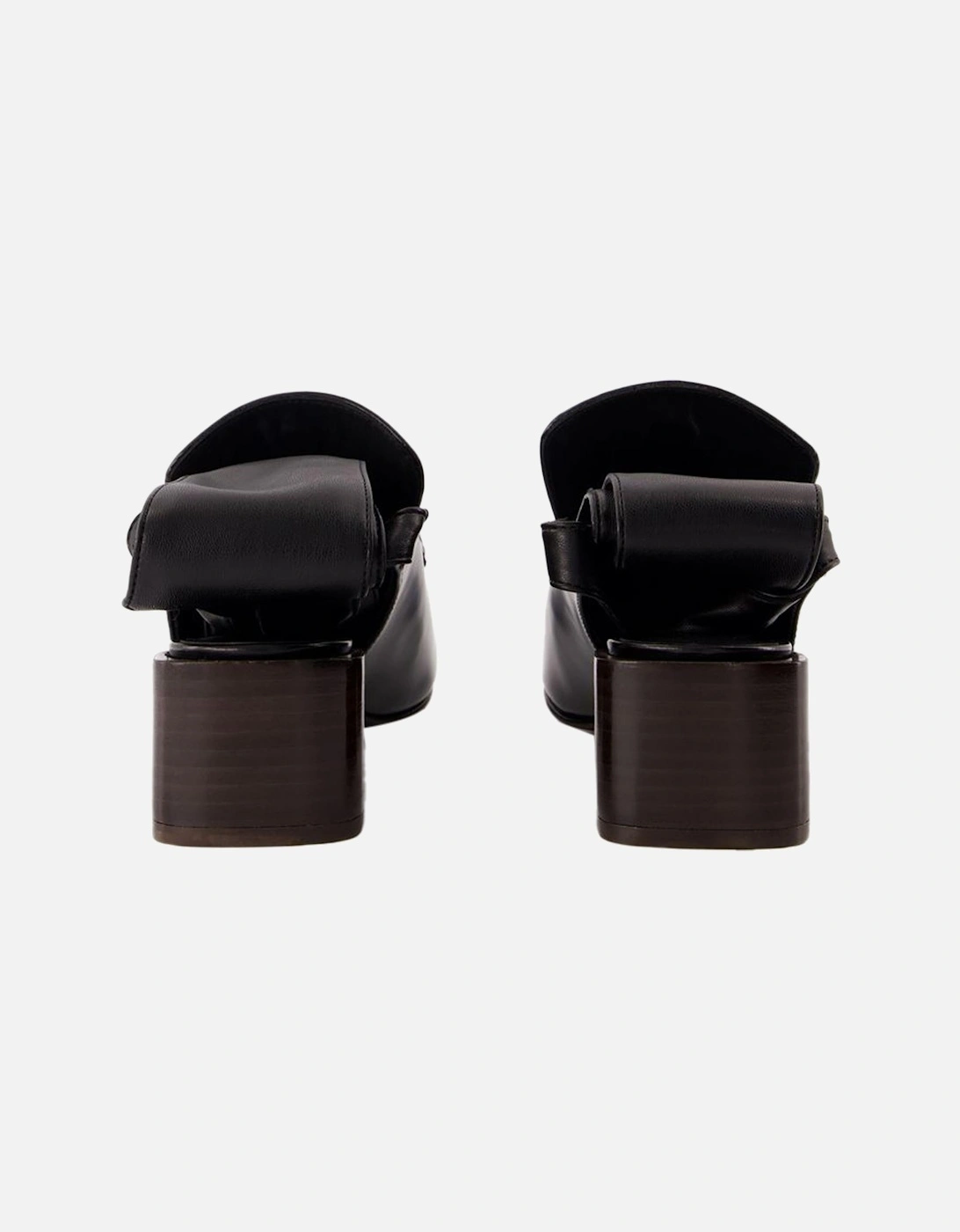 Leather Block Heel Slingback