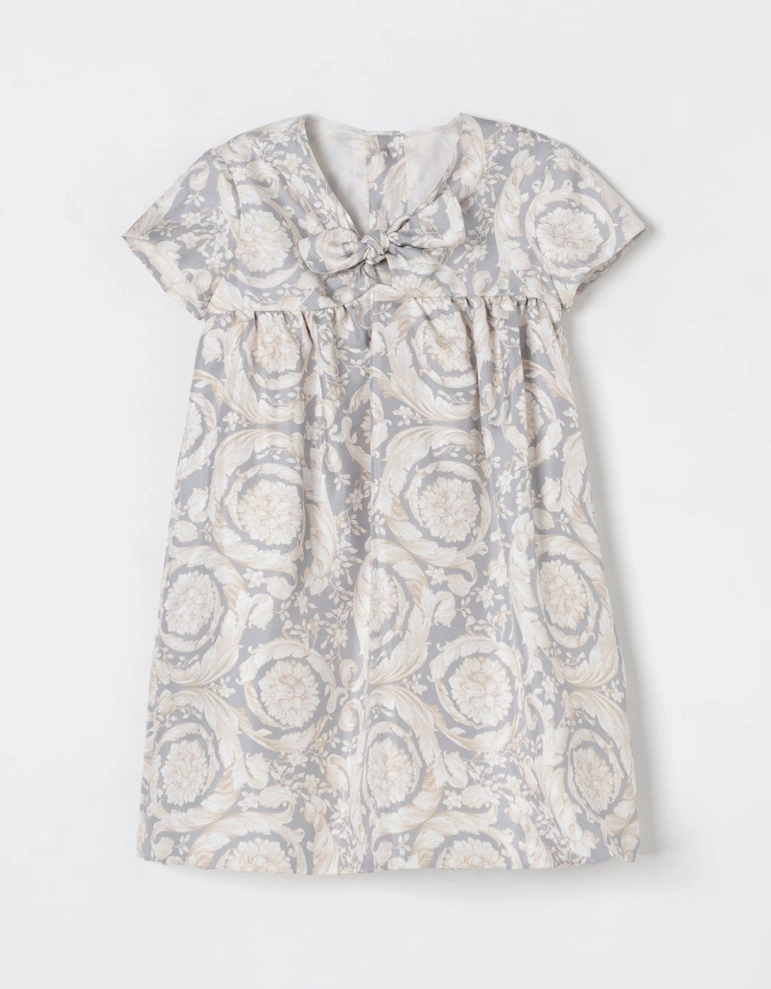 Baroque Print Dress with Bow, 4 of 3