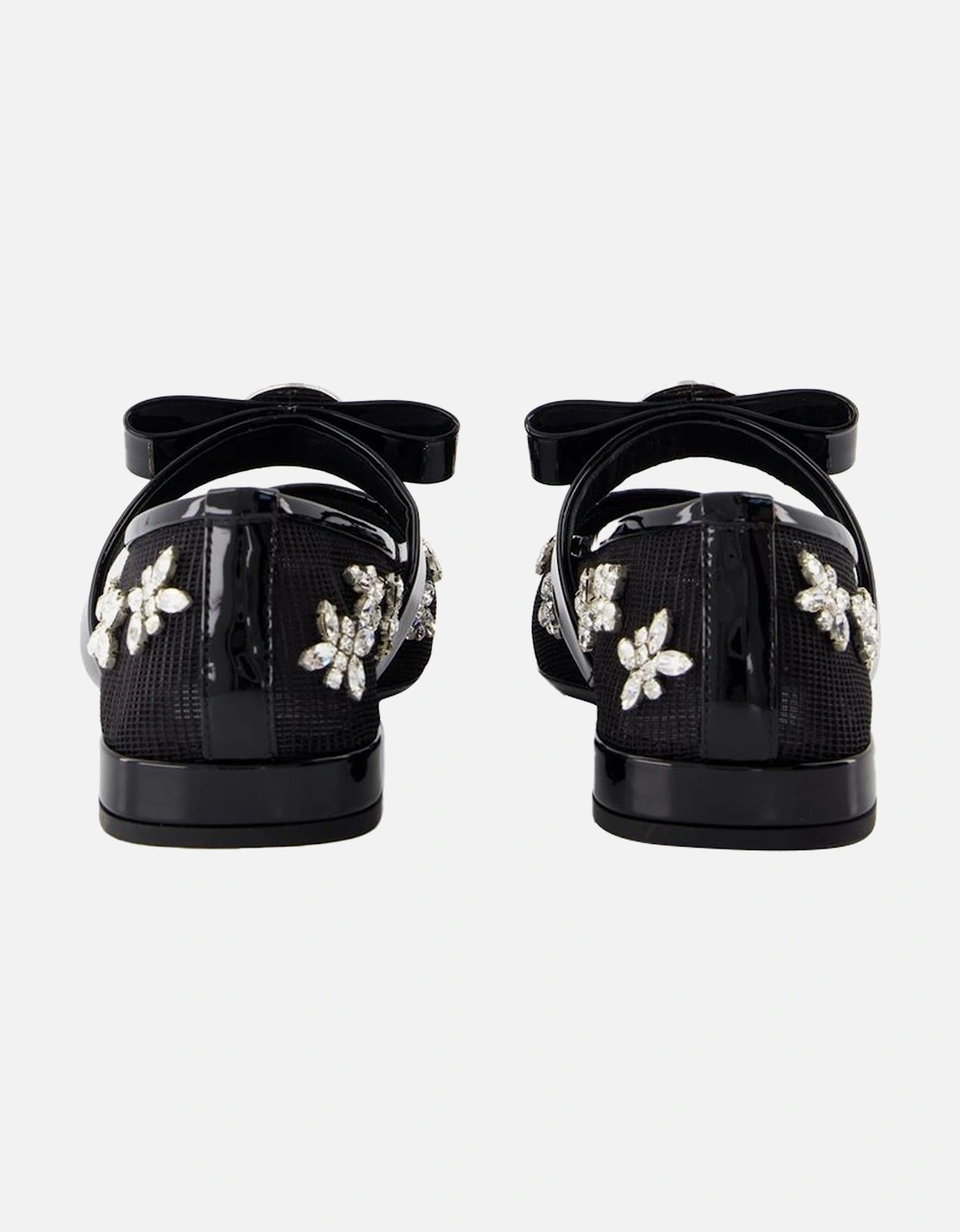Crystal Embellished Mesh Flats