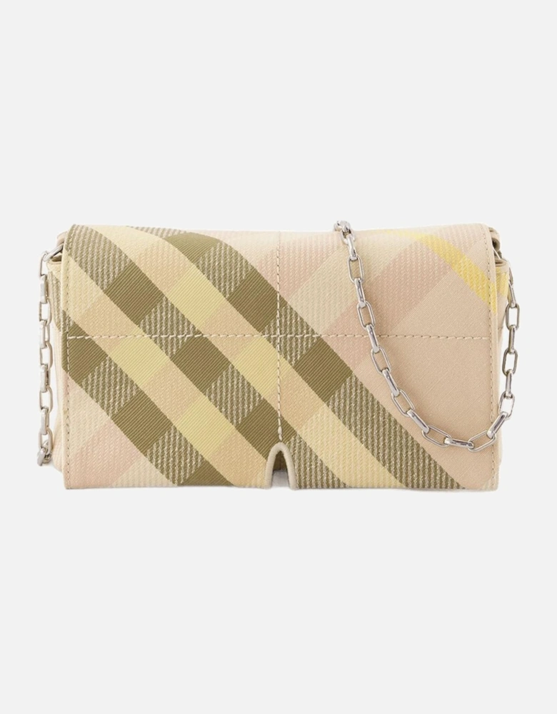Check Pattern Eyeglass Case Chain Strap