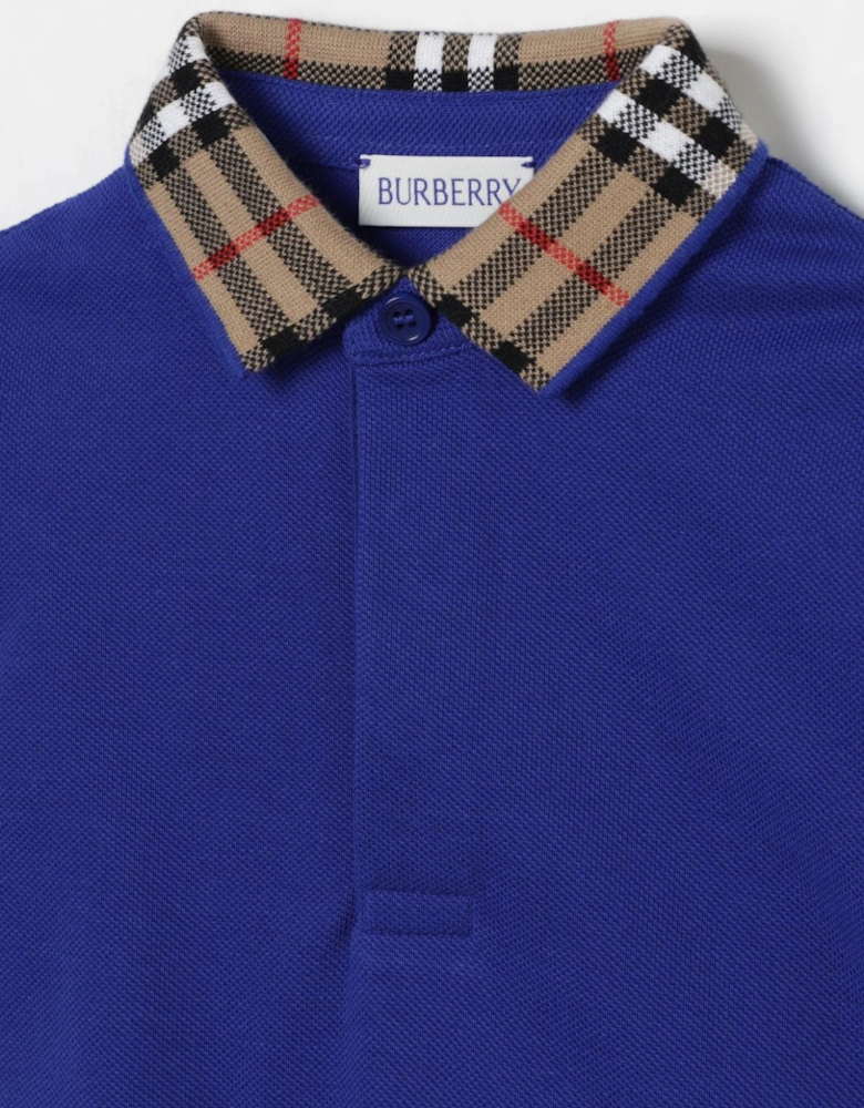 Kids Polo Shirt Check Collar