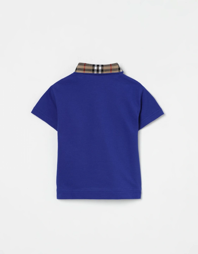 Kids Polo Shirt Check Collar