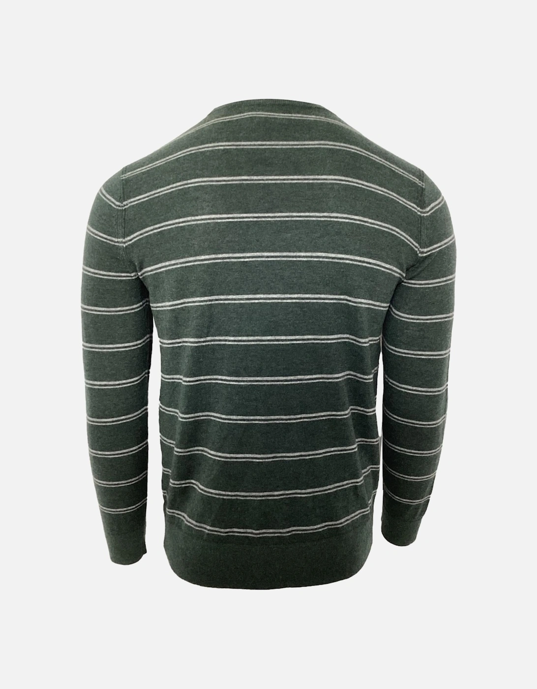 Striped Wool Cashmere Crew Neck Sweater