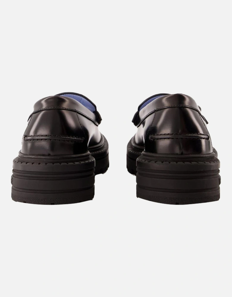 Platform Leather Loafers