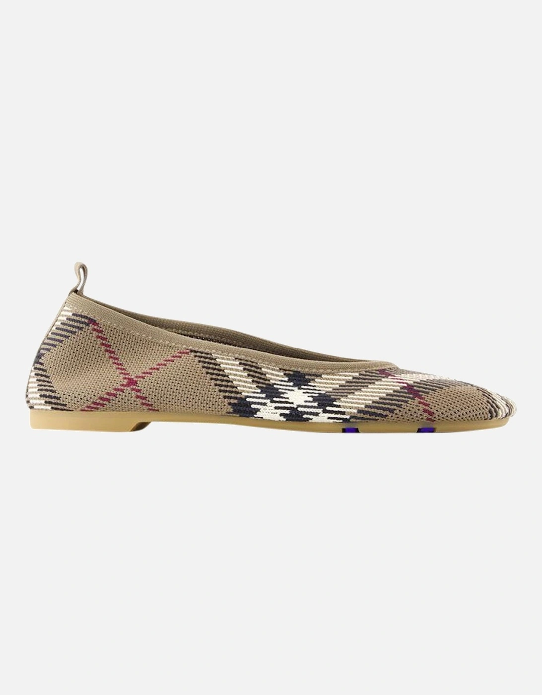 Knitted Check Ballet Flats, 4 of 3