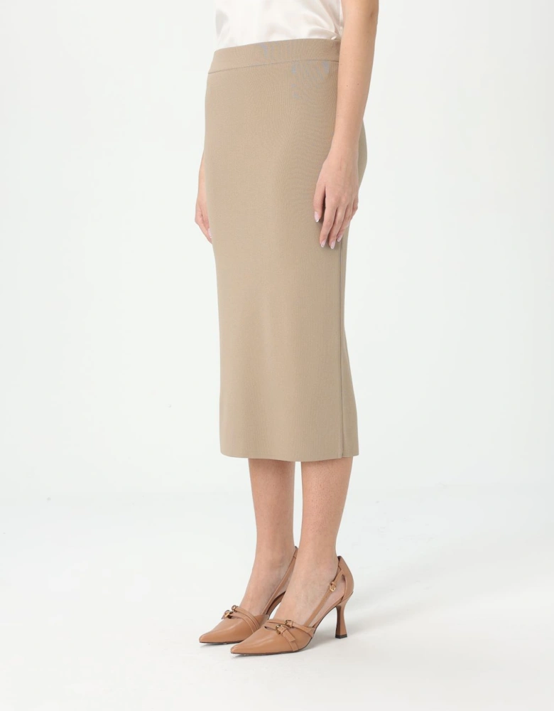 Ribbed Knit Midi Skirt
