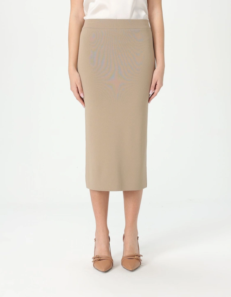 Ribbed Knit Midi Skirt