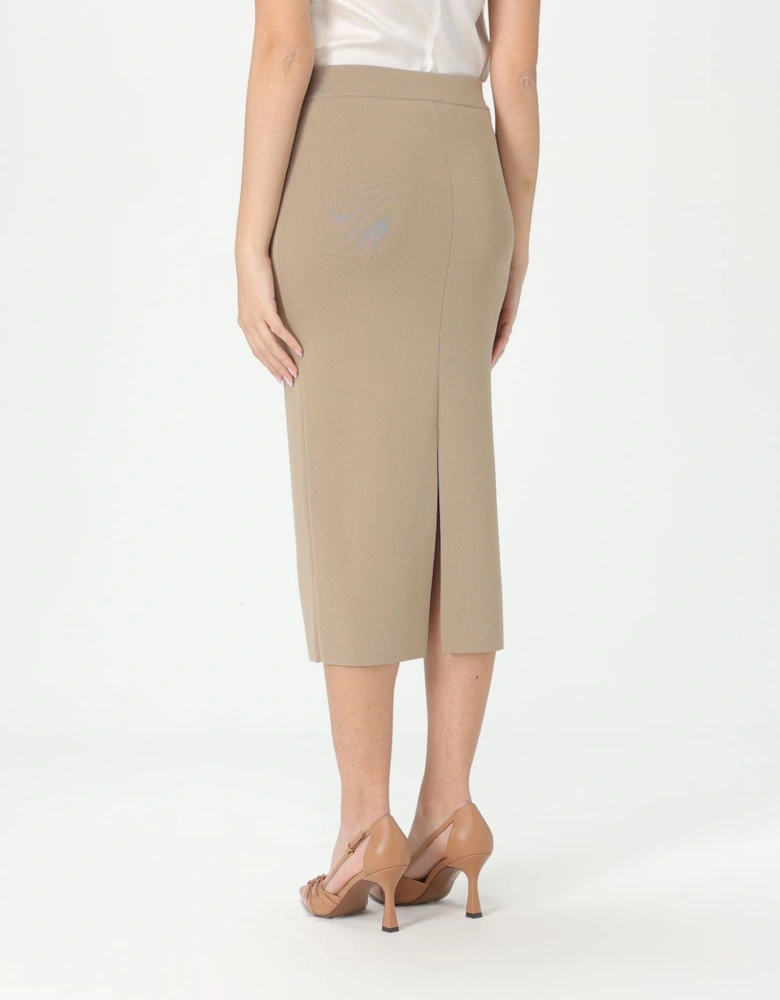 Ribbed Knit Midi Skirt