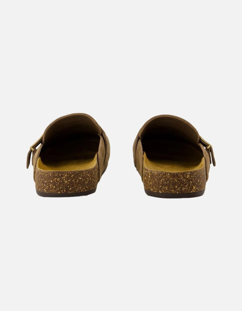 Miller Suede Buckle Mules
