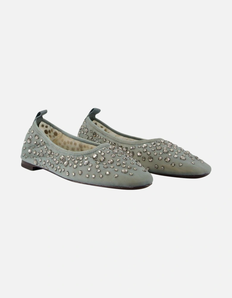 Crystal Embellished Ballet Flats