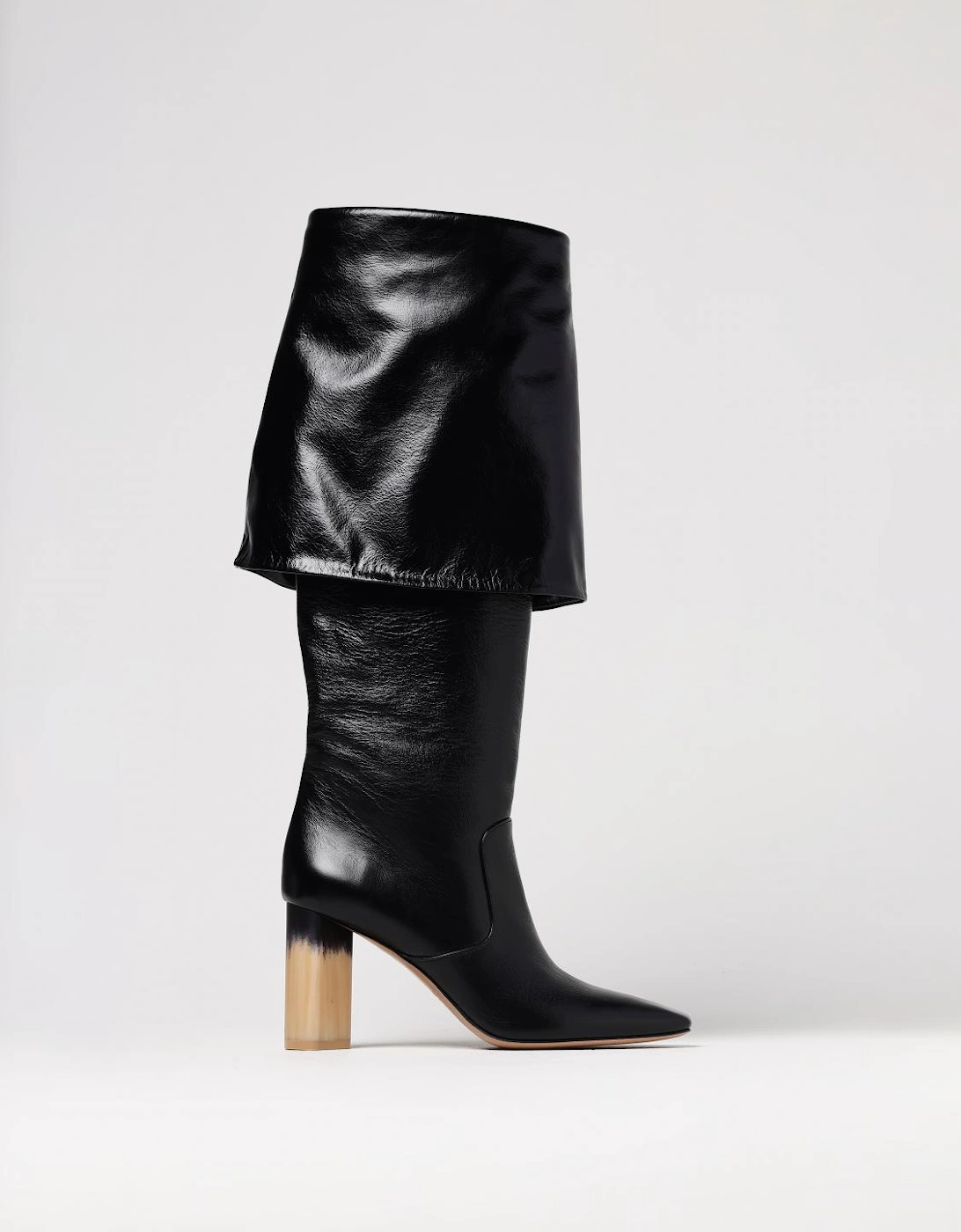Darcey Leather Boots FoldOver Top, 5 of 4