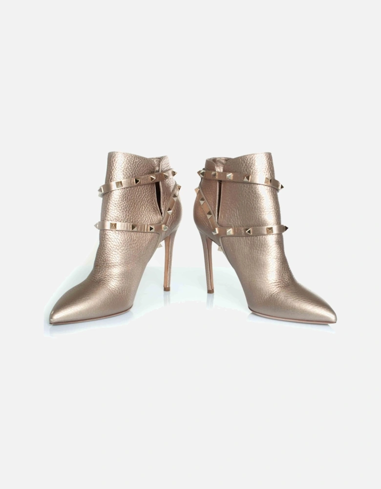 Rockstud PointedToe Ankle Boots