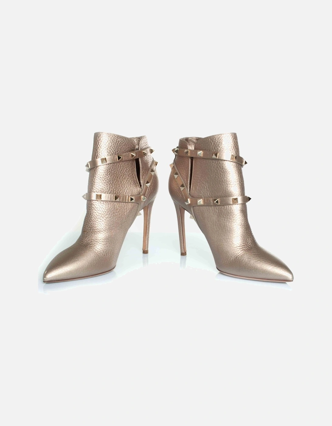 Rockstud PointedToe Ankle Boots