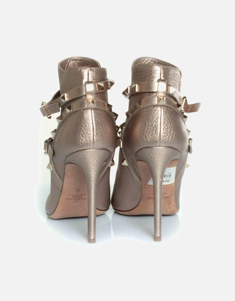 Rockstud PointedToe Ankle Boots