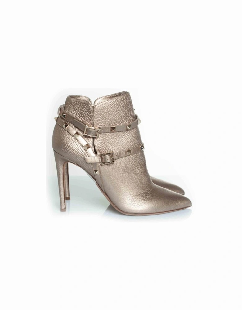Rockstud PointedToe Ankle Boots